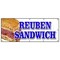 Signmission Reuben Sandwich Banner Heavy Duty 13 Oz Vinyl with Grommets B-120 Reuben Sandwich - alternate 1